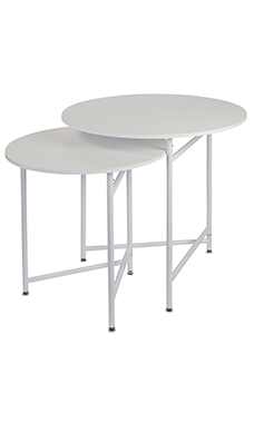 Round Nesting White Tables