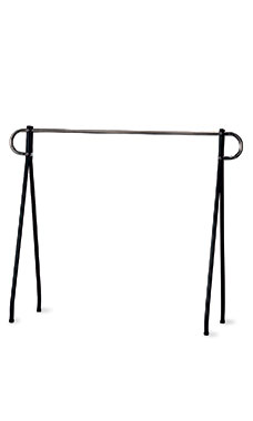 Large Black & Chrome Single-Rail Racks