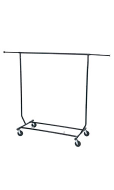 Black Single-Rail Collapsible Salesman Rack 