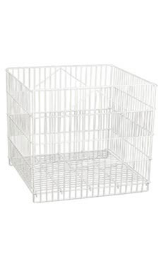 Wire Dump Bin With Adjustable Shelf