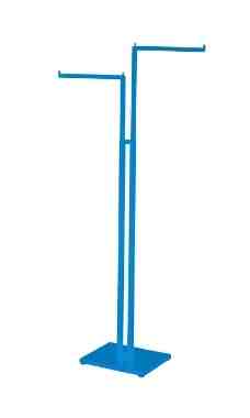Made to Order Blue 2-Way Clothing Rack with Straight Arms