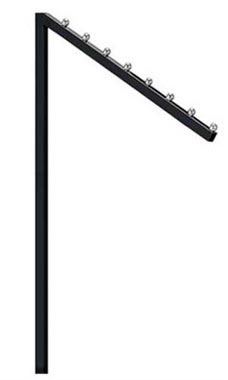 Black Slant Arm Replacement with Square Tubing