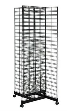 Black 4-Way Slat Grid Racks - 6.5"