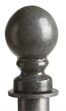 Boutique Round Raw Steel Ball Finial