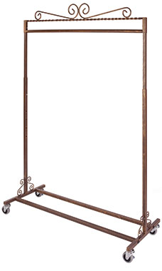 Boutique Cobblestone Single Rail Rolling Racks