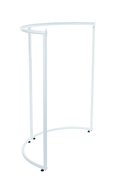 White Half Round Clothing Rack