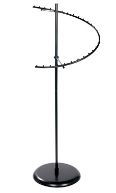 Black 29-Ball Spiral Clothing Rack