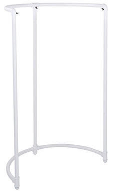 Boutique White Pipe Half Round Clothing Rack