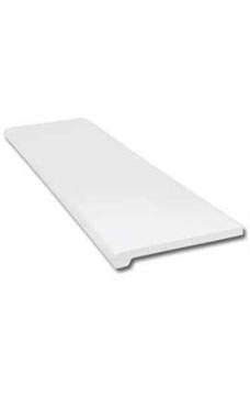 13 x 48 inch Bullnose White Injection Molded Shelf