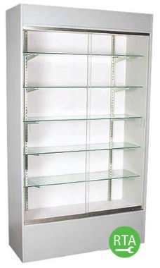 48 inch Gray Wall Unit Display Case Ready to Assemble