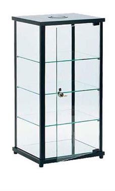 Black Square Countertop Display Cases