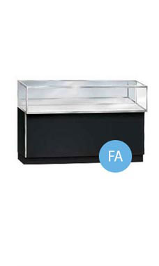 48 inch Metal Framed Black Jewelry Display Case Fully Assembled with Lighting