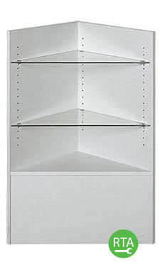 90 Degree Corner Filler Display Case - Gray