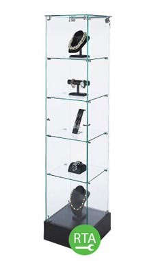 16”W x 72”H Infinity Glass Showcase - RTA