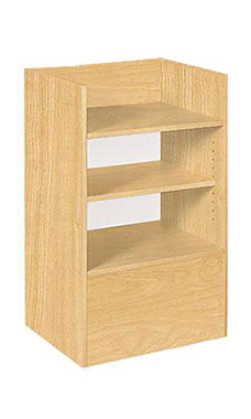 Economy Well Top Register Stands in Maple