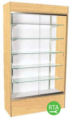 48 inch Maple Wall Unit Display Case Ready to Assemble
