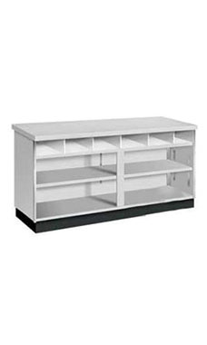 6' Gray Metal Framed Service Counters