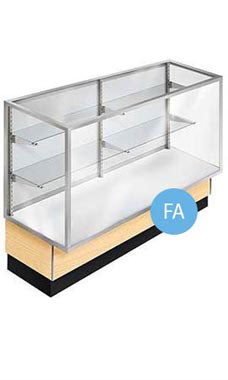 Metal Framed 6' Maple Display Cases