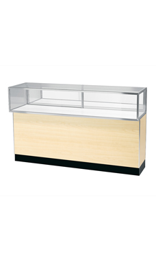 Maple 70 in Jewelry Display Showcase Metal Framed