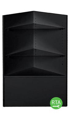 Black 90 Degree Corner Filler Display Case