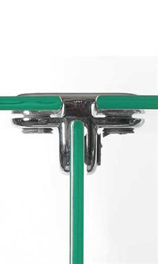 3-Way Metal Cube Clips for Tempered Glass Panels