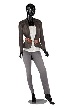 Female High Gloss Mannequins - Black