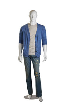 Male High Gloss Mannequins - White
