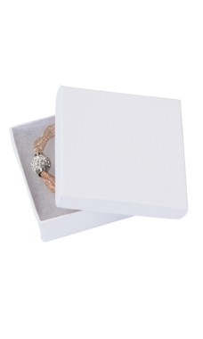 White Cotton-Filled Jewelry Boxes