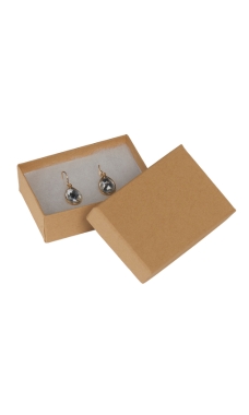 Kraft Cotton-Filled Jewelry Boxes