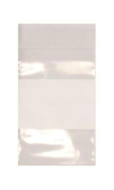 Clear Resealable Wholesale Plastic Shopping Bags with White Block