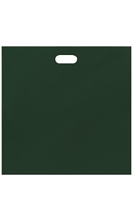 Low-Density Dark Green Plastic Merchandise Bags - 20" x 20" x 5"