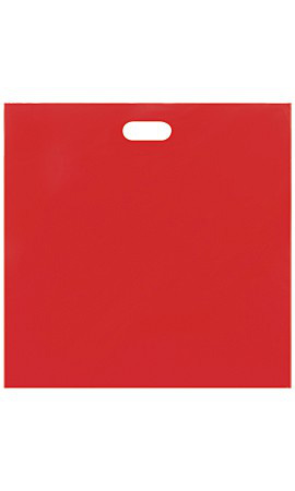 Low-Density Red Plastic Merchandise Bags - 20" x 20" x 5"