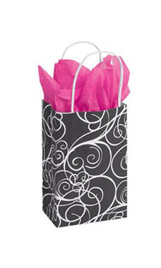Elegant Swirl Paper Shopping Bag