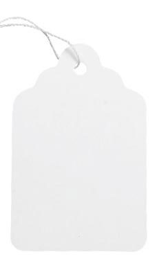 White Strung Merchandise Tag #7