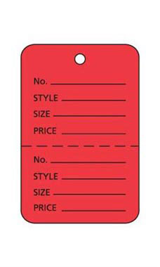 Red Unstrung Small Coupon Price Tag