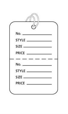 White Strung Small Coupon Price Tag