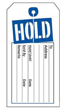 Blue/White Slit Hold Price Tag