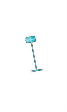1" Blue Regular Fastener
