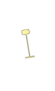 1" Yellow Regular Fasteners