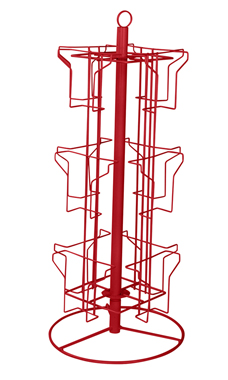 Made to Order Berry Red 12-Pocket Greeting Card Rack