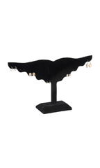 Black Velvet Winged Earring Display