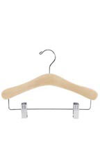 12 inch Wood Children's Skirt and Pants Hangers