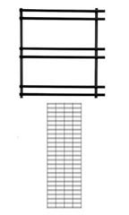 2 x 6 foot Black Slat Grid Panel