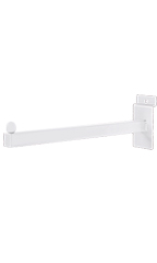 12 inch Straight Square White Faceout for Slatwall