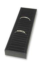 21 Section Bangle Tray with Black Velvet Inserts