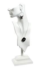 Large Side Profile White Earring/Necklace Display