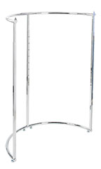 Chrome Half Round Clothing Rack