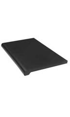 13 x 24 inch Bullnose Black Injection Molded Shelf