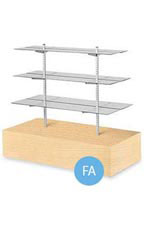 Maple Glass Shelf Gondola