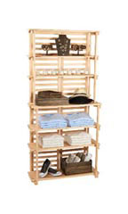 Natural Finish Wood Baker's Rack Display